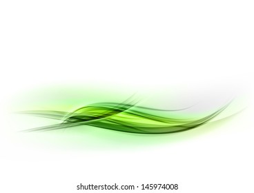 abstract green wave