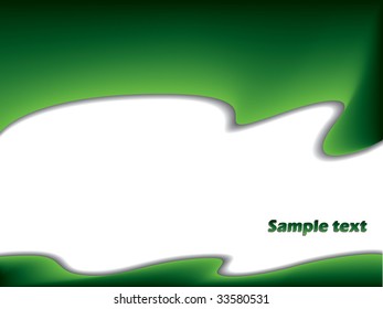 Abstract green wave
