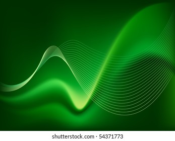 Abstract green wave