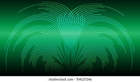 abstract green wave