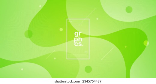 Abstract green wave bacgkround with bright gradient. Abstract geometric pattern simple background for banner, brocure, presentation design, and business card. Eps10 vector