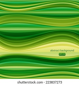 Abstract green wave background
