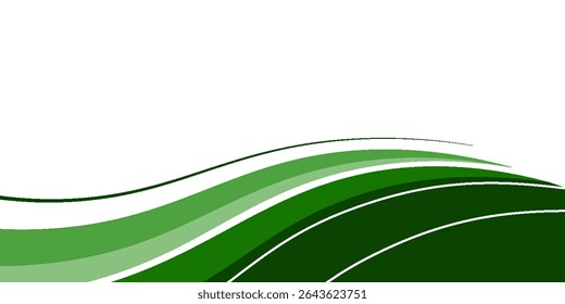 Abstract green wave background. green background