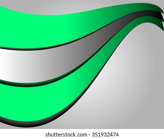 Abstract Green wave background
