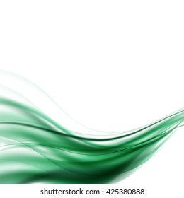 Abstract green wave background