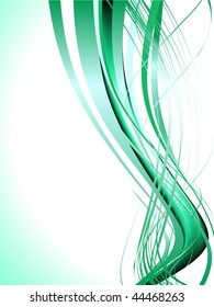 abstract green wave background