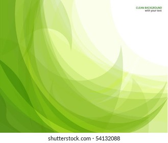 Abstract green wave background