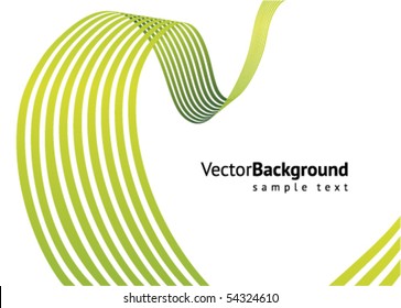 Abstract green wave background