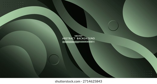 Fondo de onda verde Abstractas con un diseño de concepto de onda y líneas curvas. Un estilo de fondo de Anuncio fresco. Vector EPS10.