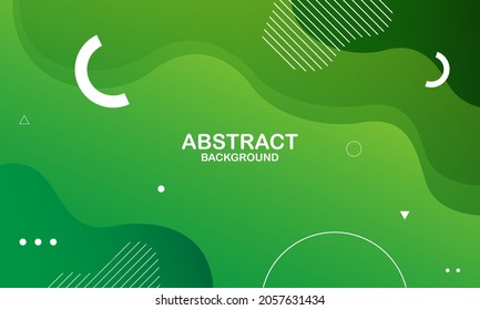 Abstract green wave background. Cool background design for posters. Vector illustration