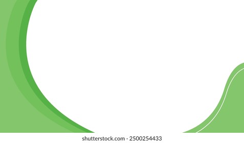 abstract green wave background design template