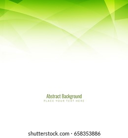 Abstract green wave background design