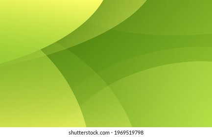 Abstract green wave background. Dynamic shapes composition. Vector illustration