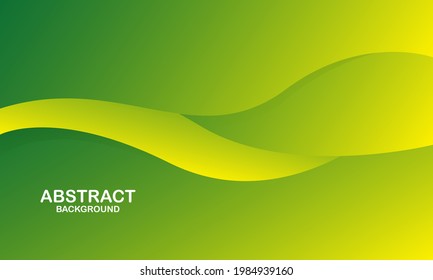 Abstract green wave background. Dynamic shapes composition. Eps10 vector