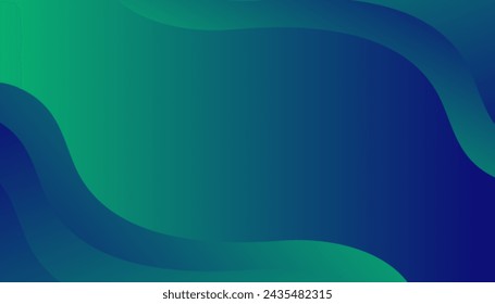 Abstract green wave background. Dynamic shapes composition.  ideal for social media, banner, card, advertisement. Vector illustration