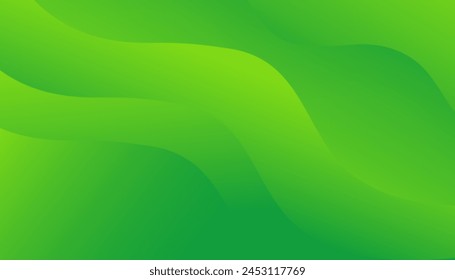 Abstract green wave background. Dynamic shapes composition.  ideal for social media, banner, card, advertisement. Vector illustration
