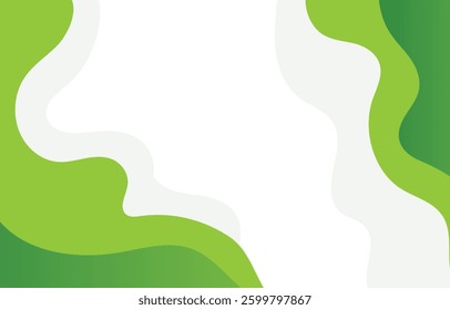 Abstract green wave background. Dynamic fluid shapes composition. geometric shapes background for flyer, poster, brochure, cover.