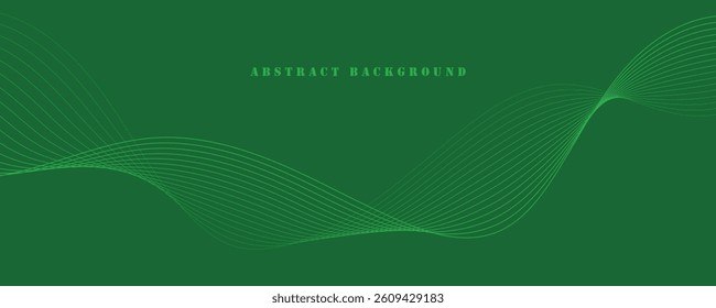 abstract green wave background. eps10