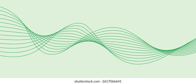 abstract green wave background. eps10