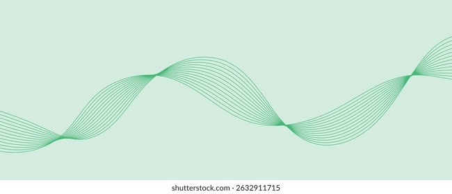 fundo de onda verde abstrato. eps10
