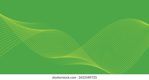 abstract green wave background. eps10