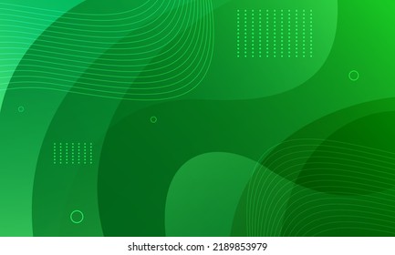 Abstract green wave background. Fluid shapes composition. Vector illustration
