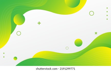 Abstract green wave background. Fluid shapes composition. Eps10 vector