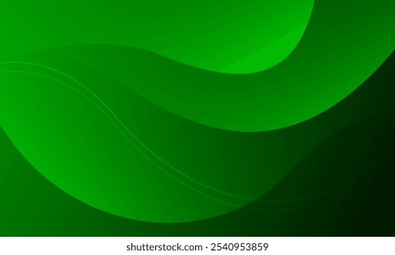 Abstract green wave background. Fluid shapes composition. Eps10 vector