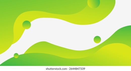 Abstract green wave background. Fluid shapes composition. Eps10 vector
