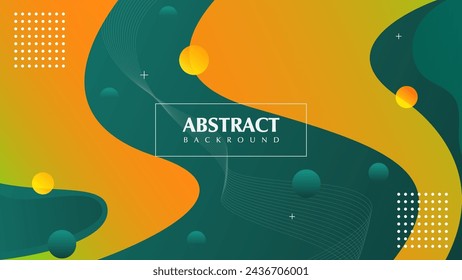 vector premium de fondo de onda verde abstracto