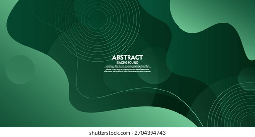 Abstract green wave background. Simple and elegant wave pattern design. Dynamic color concept. Vector eps10