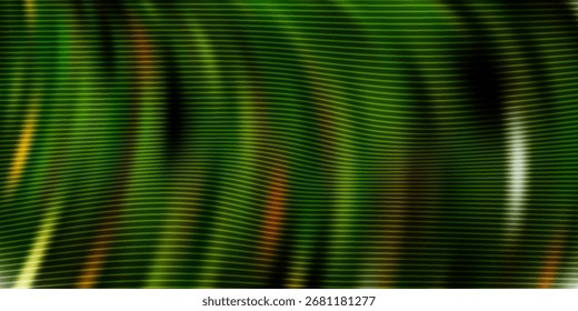 Abstract green wave background with smooth gradient,glowing light,