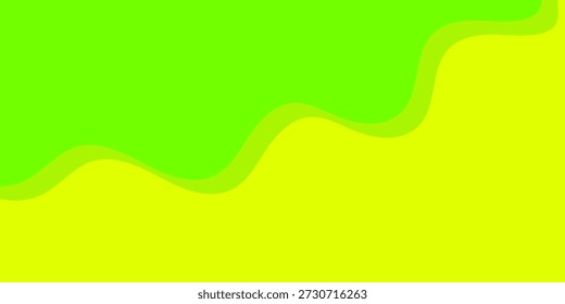 Fundo de onda verde abstrato com curvas de fluxo suaves e formas em camadas, design de gradiente vibrante brilhante