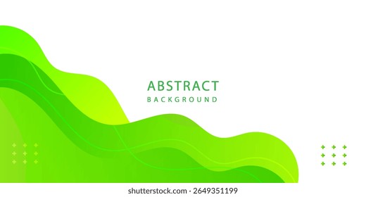 Abstract Green Wave Background. suit for banner, web, brochure, presentation