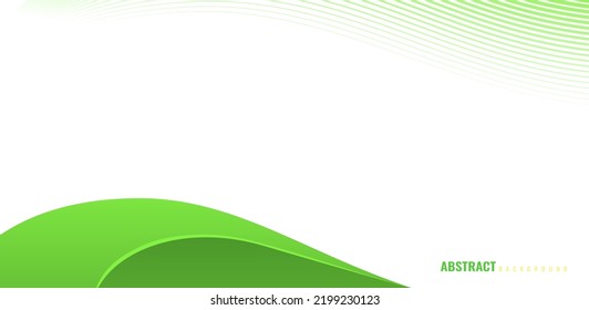 abstract green wave background template