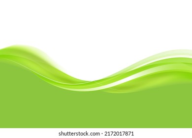 Abstract green wave background. Vector illustration. Clip-art
