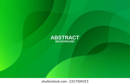 Abstract green wave background. Vector illustration