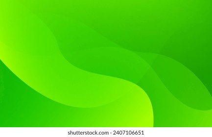 Abstract green wave background. Vector illustration