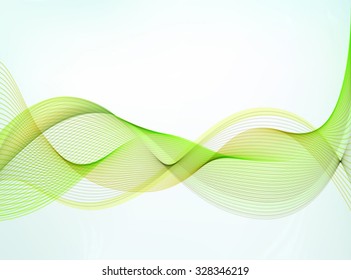 Abstract green wave background vector illustration. Saved in EPS 10 with transparencies, no clipping mask used.

