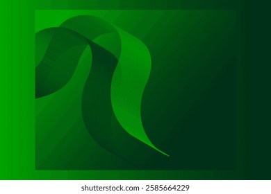  Abstract Green Wave Background Wallpaper