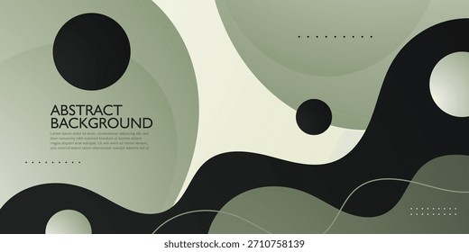 Abstract green wave banner background with simple fluid pattern element concept design. Futuristic banner background style. Eps10 vector