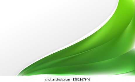 Abstract Green Wave Business Background Vector Image