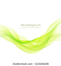Abstract green wave decorative elegant background