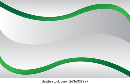 Abstract Green Wave Design for background	