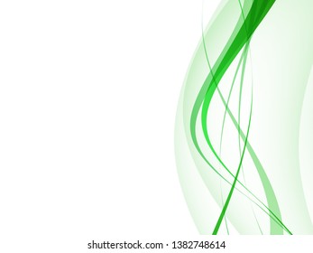 Abstract green wave elegant background