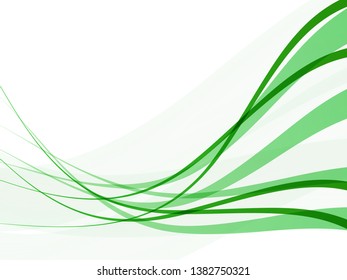 Abstract green wave elegant background