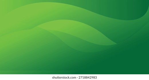 Fondo Abstractas de gradiente de onda verde para finanzas y diseño de negocios ecológicos