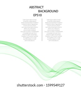 abstract green wave.  layout for presentation.  vector pattern 