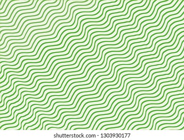 Abstract green wave with line background pattern