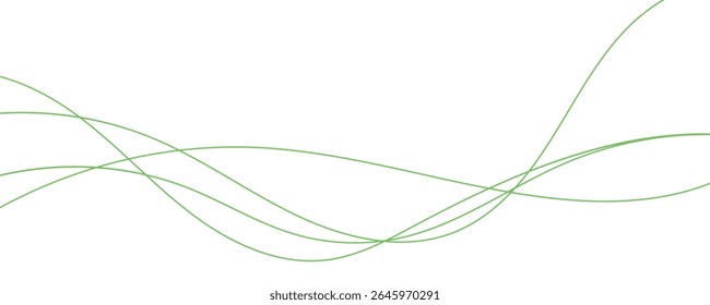 Abstract green wave lines design